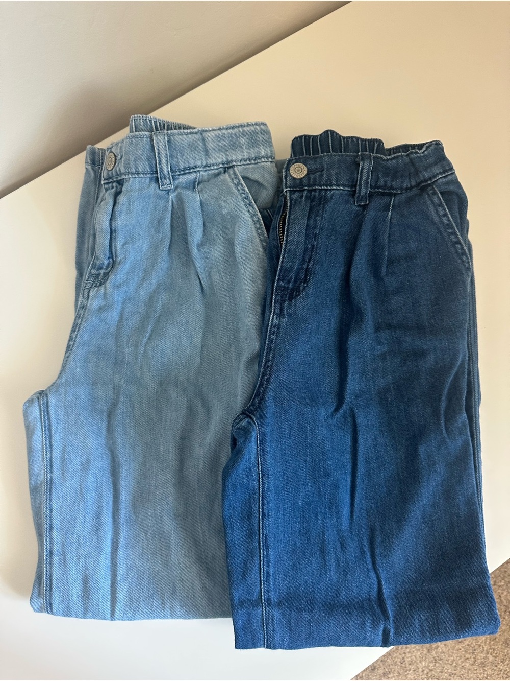 BUNDLE! 2 pairs of Girls' Wide Leg Jeans - Cat & Jack™ Light & Medium Wash XL